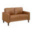 Chaise longue moderne en similicuir brun