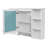 3-In-1 Bathroom Mirror Cabinet, Wall Mounted Medicine Cabinet With Adjustable Shelf & Soft Close Door, Accent Cabinet-1804848374