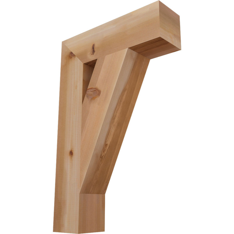Support de bloc traditionnel, Cèdre rouge de l'Ouest (lisse), H 34 po x l 5,5 po x P 22 po