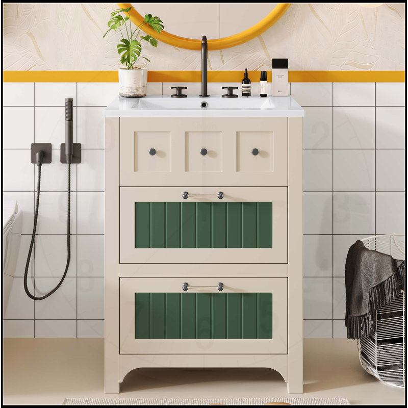Meuble-lavabo 24 po avec lavabo en céramique