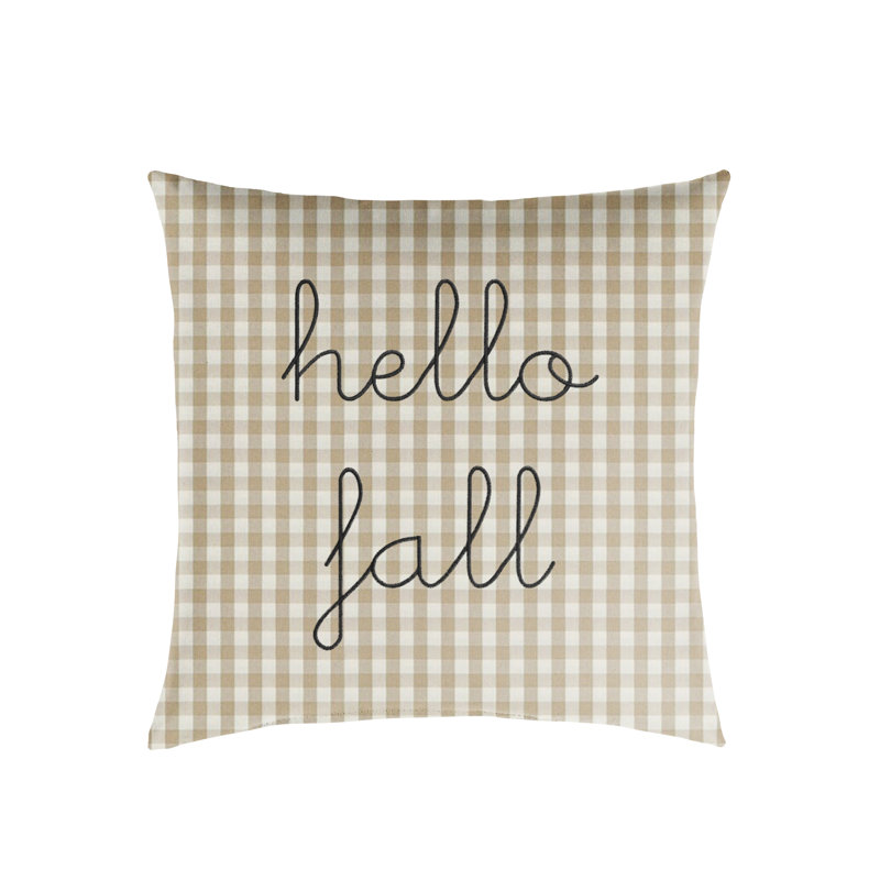 Checkered Outdoor Reversible Throw Pillow