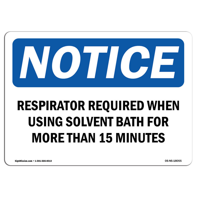 Un respirateur est requis lors de l'utilisation d'un panneau de bain à solvant