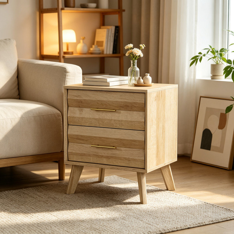 Bedside Table, Oak