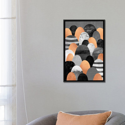 'Copper Rocks' Graphic Art on Wrapped Canvas