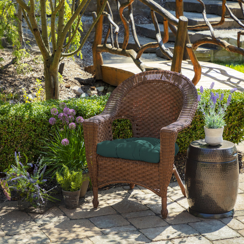 ARDEN Outdoor Lounge Chair 6" Cushion, Dark Green
