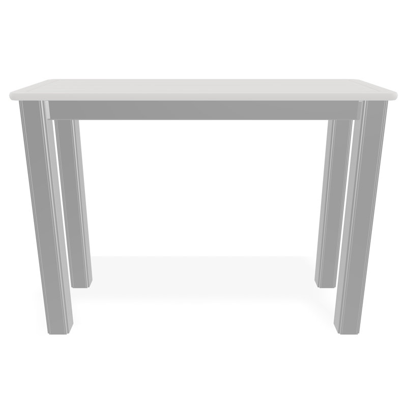 Outdoor Square Side Table, White/White