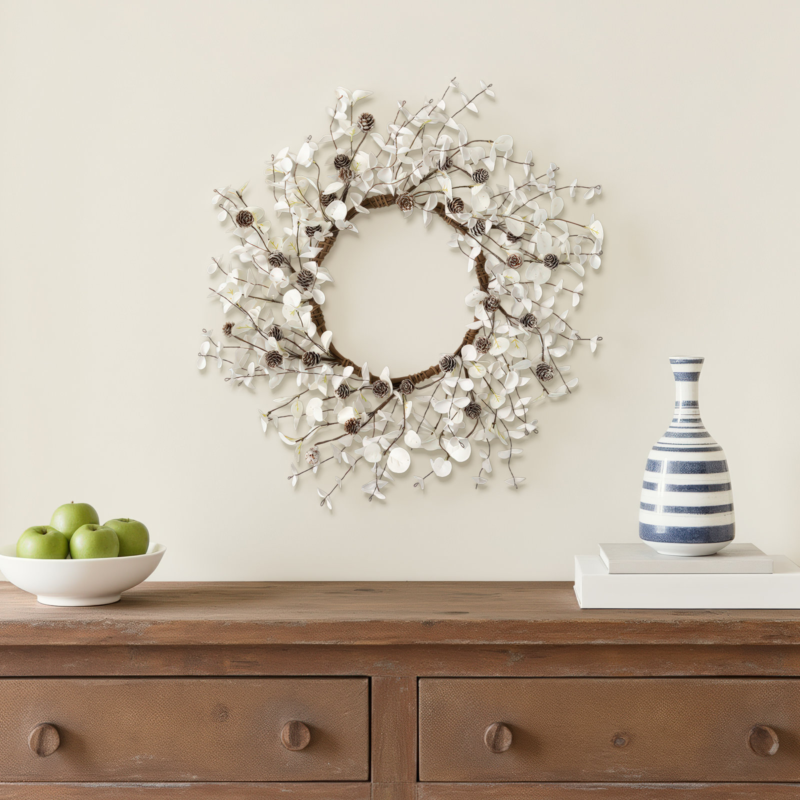 19'' Faux Eucalyptus Wreath