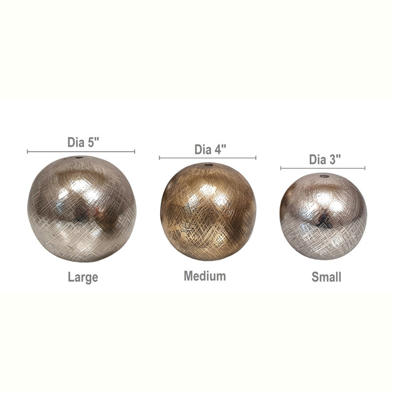 Ensemble de 3 balles en aluminium