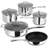Stellar 7000 5 - Piece Non-Stick Stainless Steel Cookware Set