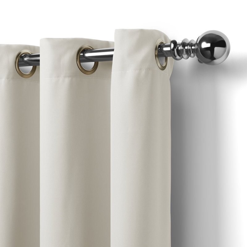 Kenefic Room Darkening Indoor Outdoor Curtain Panel, 52" W x 95" L, White