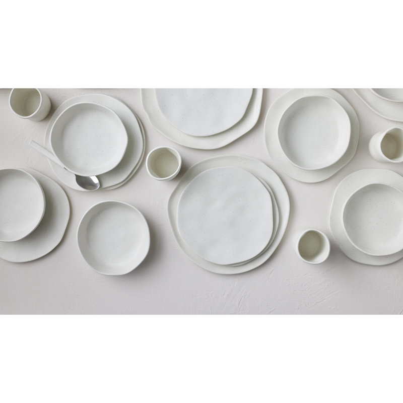 Service de table 32 pièces Stone by Mercer Project Hekonda, Blanc moucheté