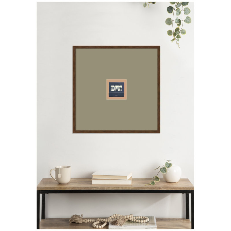 «Howdy Matchbook Blue Square» par Megan Ryan, reproduction d'art encadrée, H 25 po x l 25 po