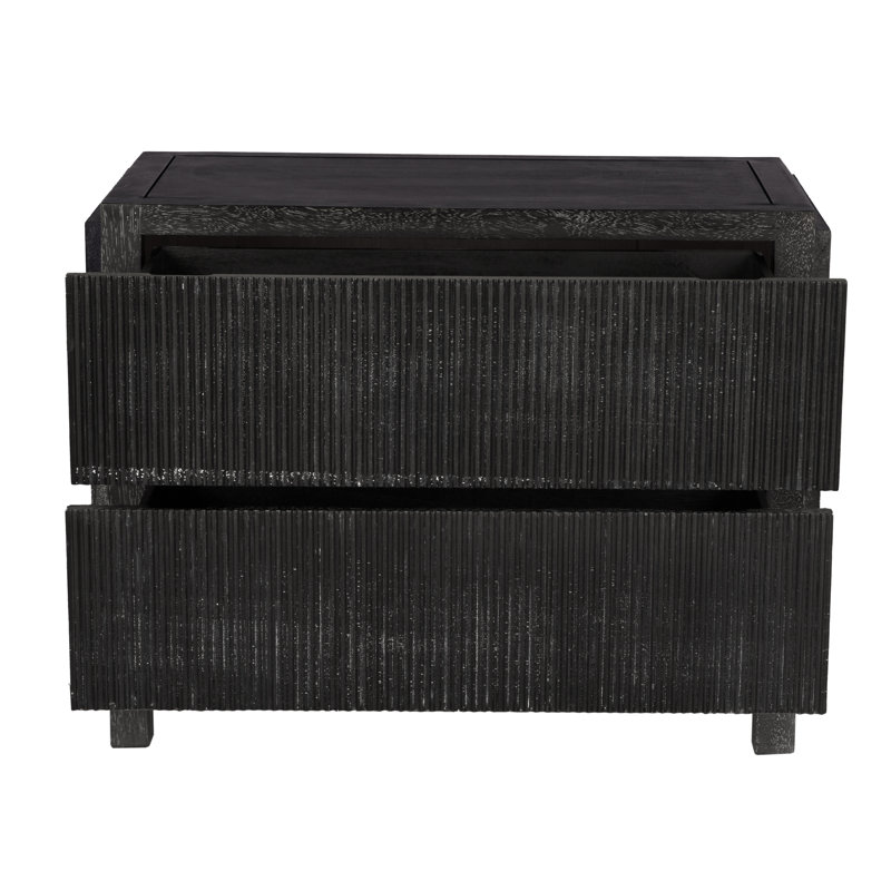 Plato 2 - Drawer Nightstand, Black Walnut