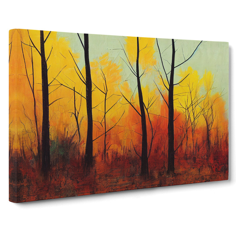 Ravishing Autumn Forest - Wrapped Canvas