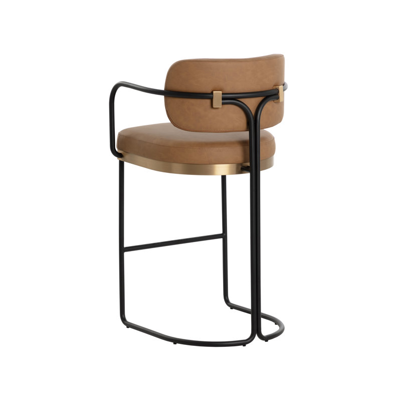 JALEN Upholstered Bar Stool with Metal Frame, Bar Stool (30” Seat Height)