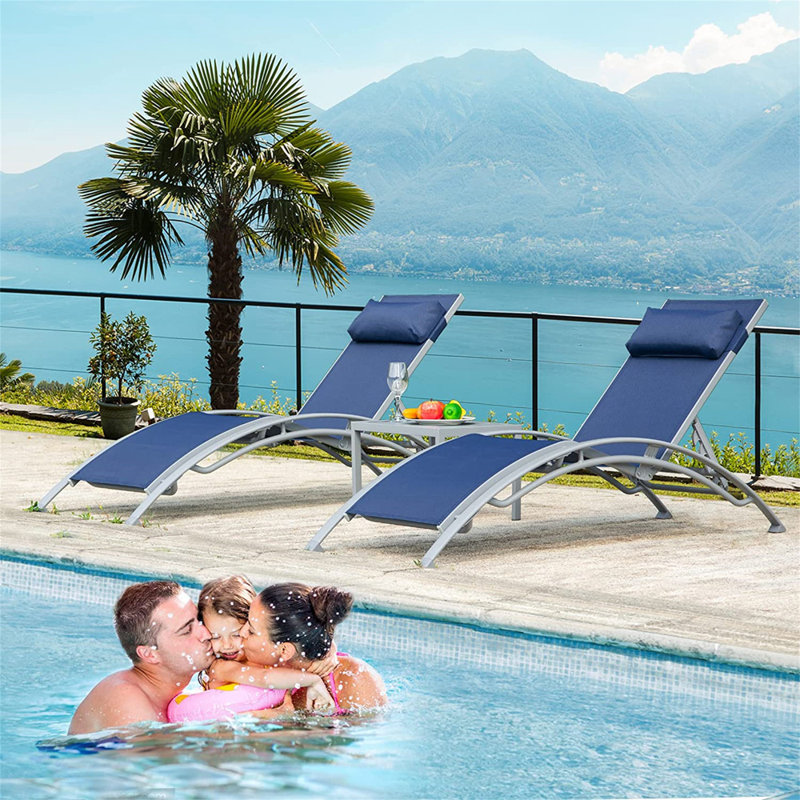 Outdoor Metal Chaise Lounge