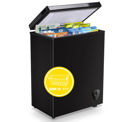 winter2 Portable 4.0 cu. ft. Garage Ready Frost-Free Undercounter Chest Freezer Drawers with Adjustable Temperature Controls and LED Light