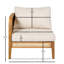 Canapé modulaire d'extérieur en forme de V à 5 places Kirkby avec bois d'acacia et canne Kirkby