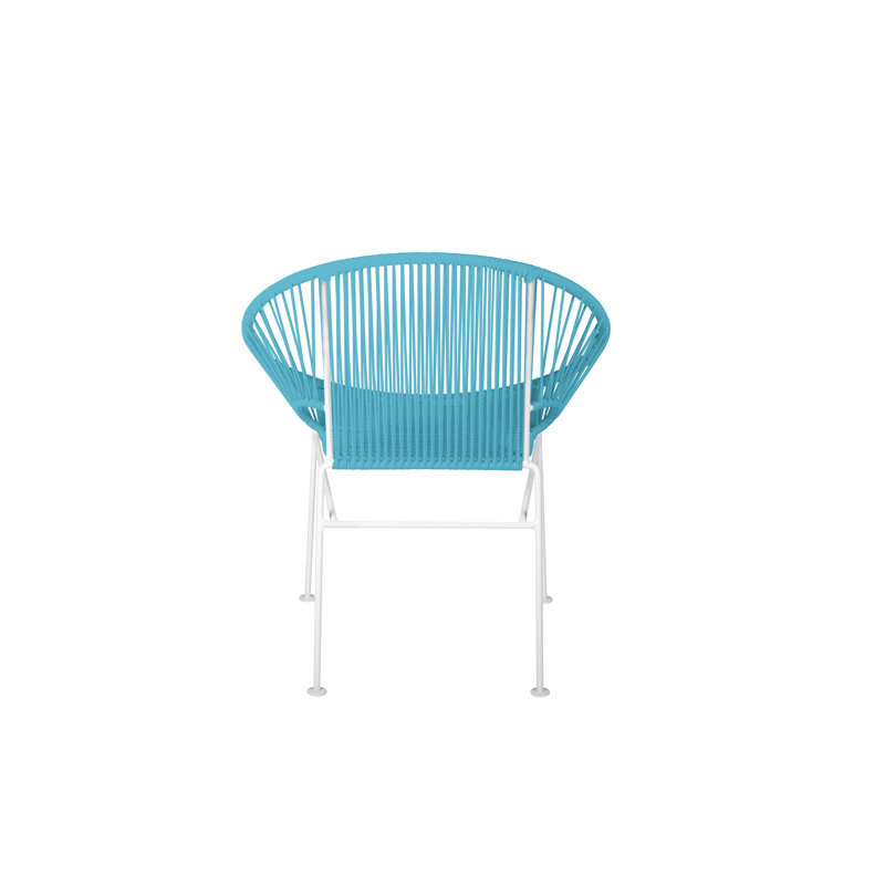 Chaise de salle à manger Concha, Blanc, Bleu