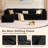 Benevides Corduroy Section Sofa Combination, 4 Seats, With Ottoman, Can Be Combined At Will-182157544