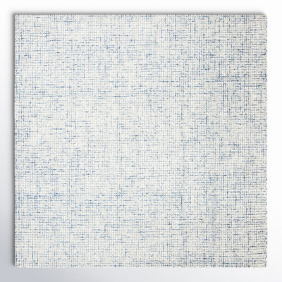 Rowe Ivory Blue Hand-Tufted Striped Rug