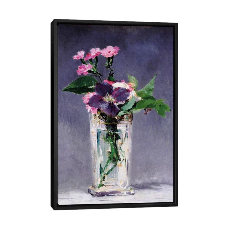 Reproduction d'art sur toile tendue, H 26 po x l 18 po x P 1,5 po, Toile avec cadre flottant noir, Pas de tapis
