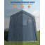 Remise de rangement extérieure portative 7 pi x 10 pi avec 2 portes et évents à fermeture à glissière, bâche en PE imperméable pour abri robuste 240G-114216936