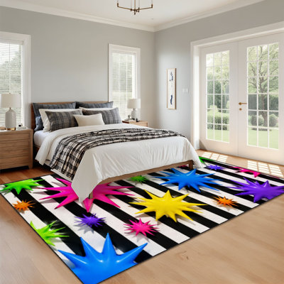Faux Fur Abstract Rug