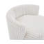 Fauteuil d'appoint rembourré en velours côtelé moelleux avec roulettes pour un mouvement sans effort et une assise confortable