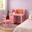 Ensemble de bureau et chaise pour enfants avec huche de rangement et babillard, table d'étude en bois pour enfants, bureau d'école pour la chambre à coucher et la salle d'étude