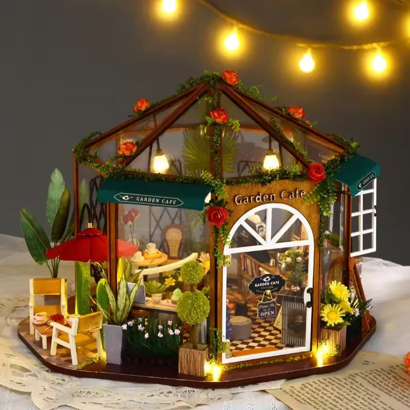 Ensemble de boîte de chambre miniature Wizardi - Ensemble de maison de poupée en bois