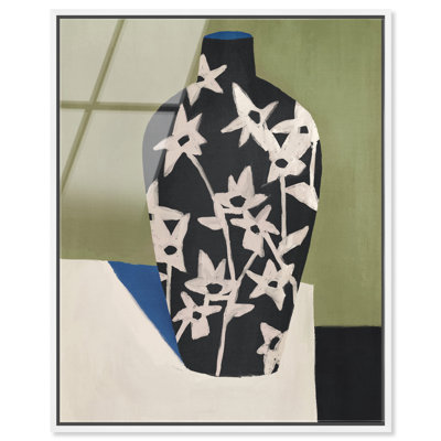 Noir Vase High-Gloss Frameless Acrylic Glass Wall Art Abstract Print by Oliver Gal, Ready to Hang, 16 x 20