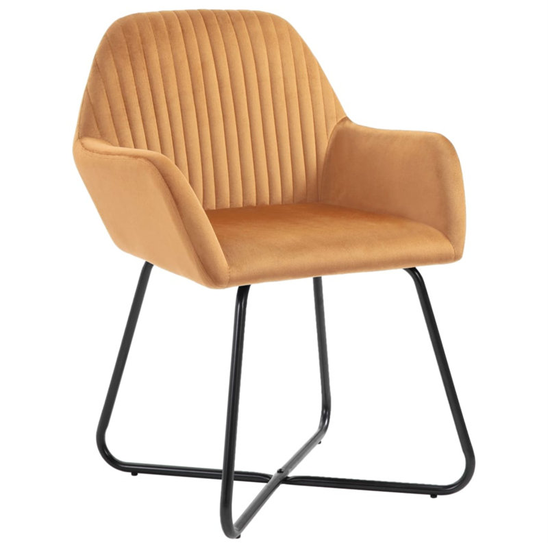 Dining Chairs Upholstered Chair with Metal Legs for Living Room Velvet, Blue