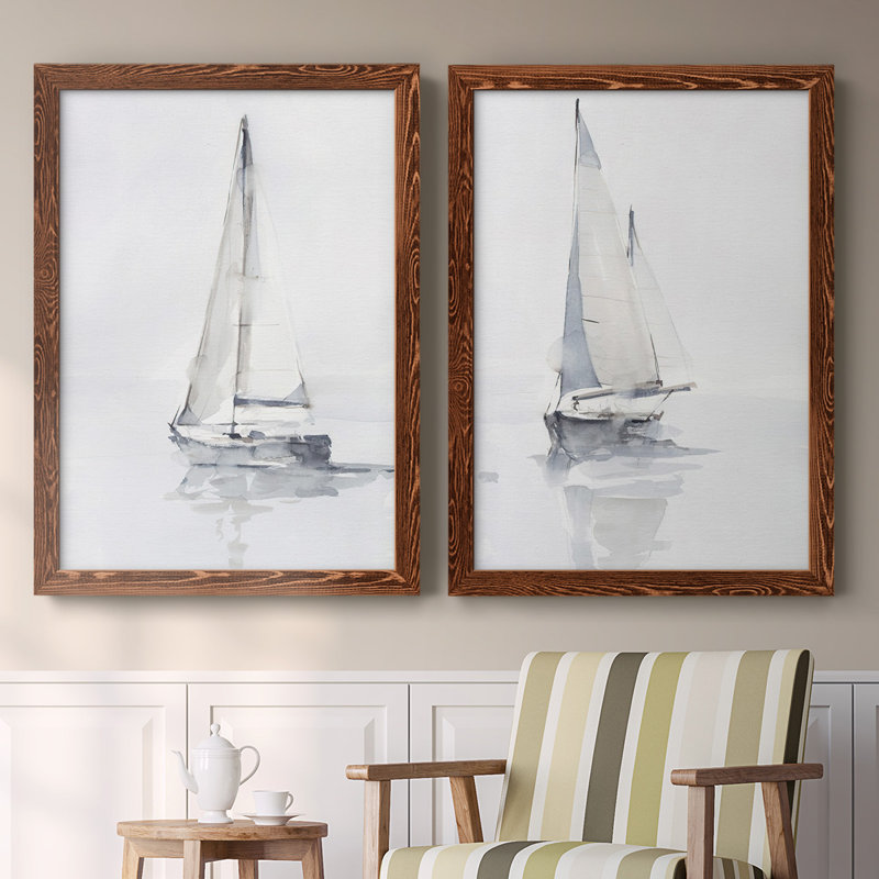 Toile encadrée Misty Harbor I-Premium - prête à être accrochée
