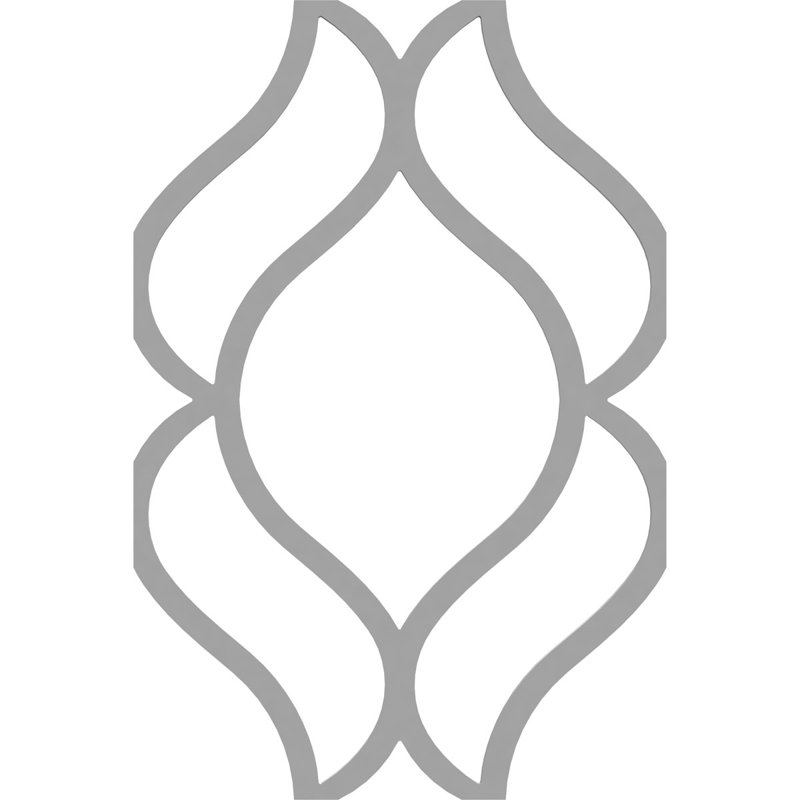 Villarreal Decorative Fretwork Wall Panels, Medium, 15 3/8"W x 23"H x 3/8"T, Architectural Grade PVC