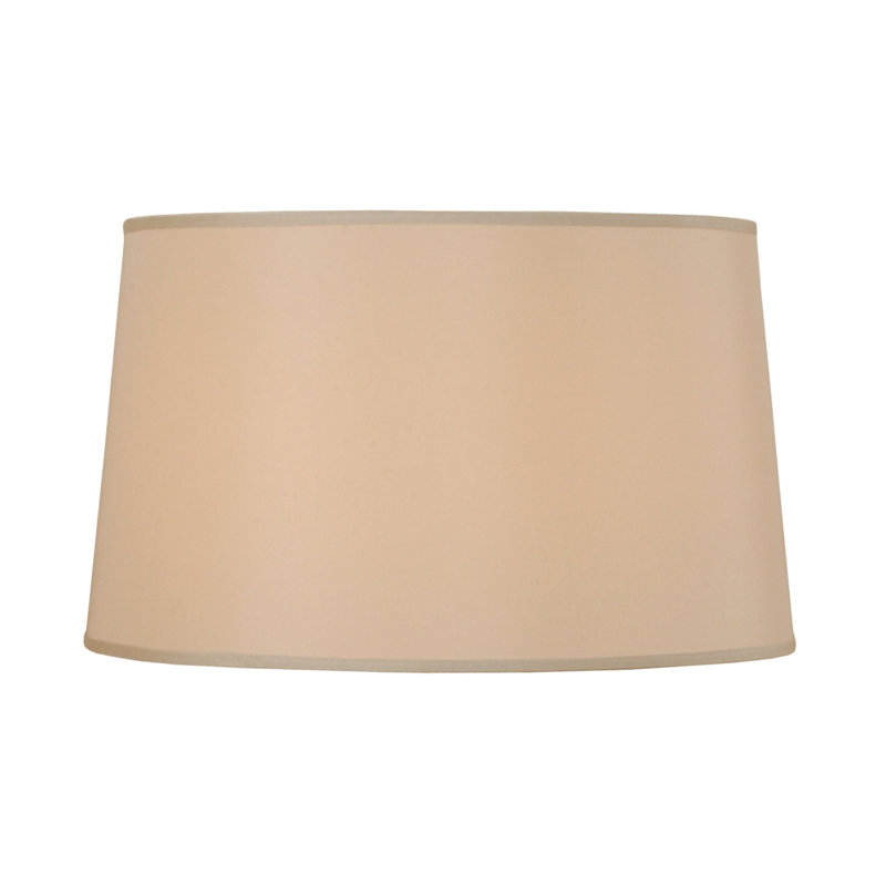 Abat-jour tambour en soie / shantung (araignée), Piquant, H 13 po x l 22 po x P 19,25 po