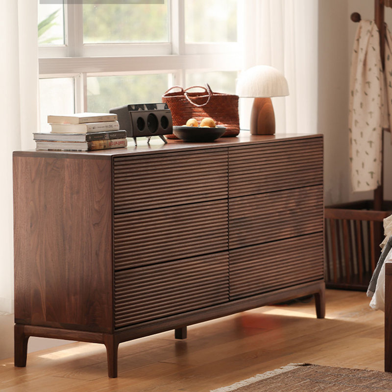 Solid wood carving creative storage cabinet