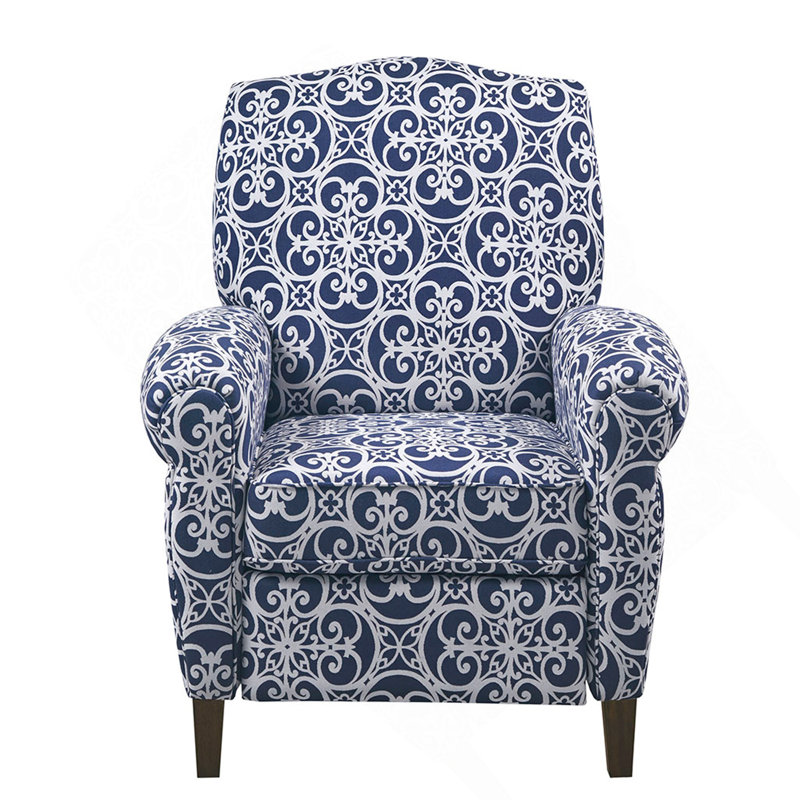 Kirby Push Back Recliner, Blue