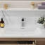  35.8'' Single Bathroom Vanity with White Ceramic Countertop, Floating Vanities with Solid Wood, Not Assembled Need