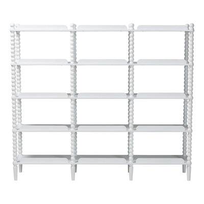 Baxton Studio Deava Bobbin 5-Tier Display Shelf, White