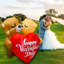 Boule gonflable Kiss Couple Bear