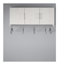 Armoire murale à 3 portes avec barre de suspension Sabria