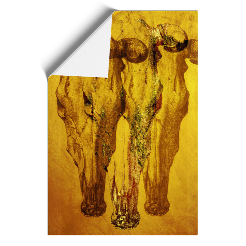 Gold Shade of Skulls - Frameless Print, 42cm H x 30cm W x 0.1cm D