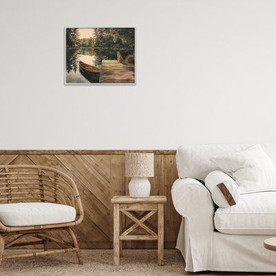 «Lake Life at Sunset», estampe numérique, design par Sara Culpepper