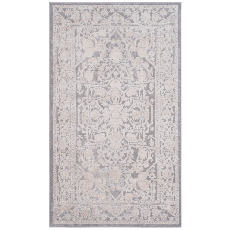 Calidia Oriental Light Gray Area Rug