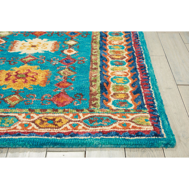 Beahm Oriental Wool Hand Woven Area Rug, Rectangle 244 x 320cm