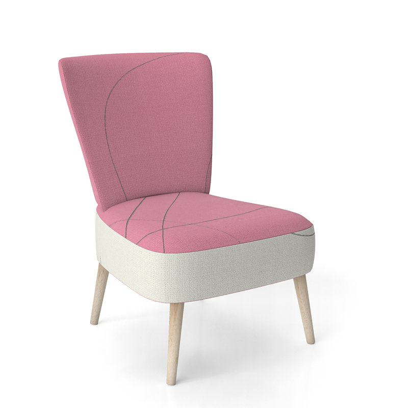 Chaise d'appoint rembourrée à motif géométrique Napolitan II - Shabby Elegance