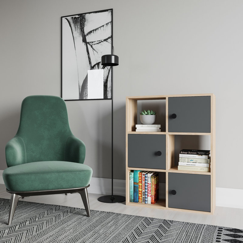 Najmin Storage Bookcase, Oak/Anthracite