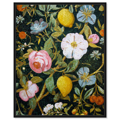 «Summer Harvest I», reproduction d'art sur toile encadrée par Art Remedy, cadre noir, 36 x 45