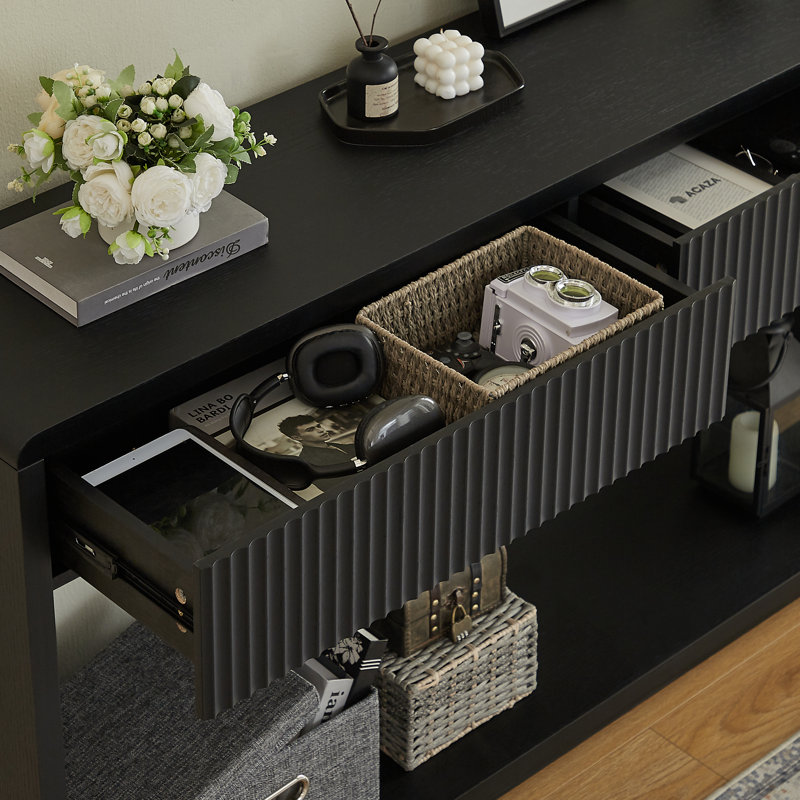 150 cm W Console Table, Black